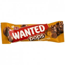 Батончик с молочным шоколадом и начинкой из карамели и злаков  "Wanted Pops Caramel" 28гр